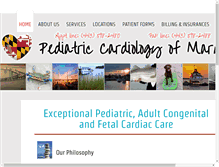 Tablet Screenshot of pediatriccardiologymd.com